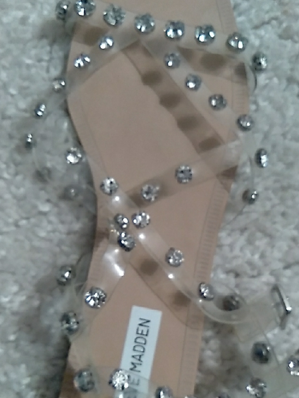 STEVE MADDEN JOLI Rhinestone PVC Sandals  Size 11 - Picture 15 of 16